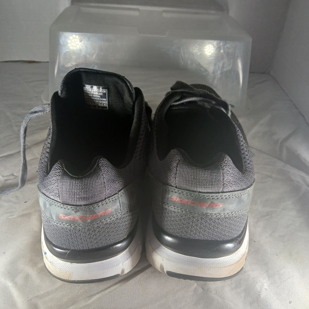 Skechers Relaxed Fit Sneakers 10.5 Gray Memory Foam Athletic Walking Shoes 51442 - Picture 6 of 10